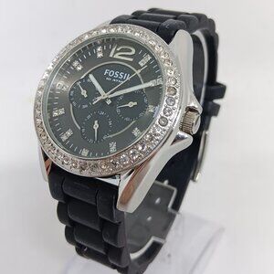 Fossil "Riley" ES2345 Women's 38mm S/Steel Crystal Accent Multifunction Watch